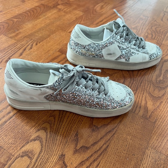 Golden Goose Women's Stardan Glitter, size 8, only worn ONCE! Box and dust bag! - Picture 4 of 9